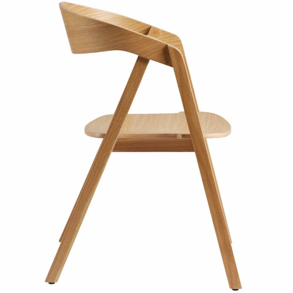Luca Oak Stacking Armchair side view