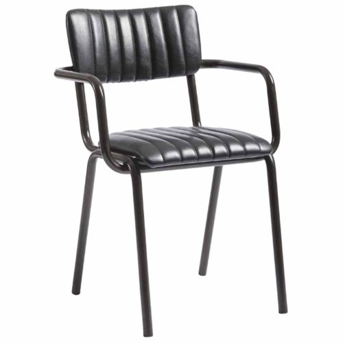 Tavo Black Stacking Armchair