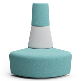 Pledge Fifteen High Back 90 Degree External Curved Modular Seat Unit