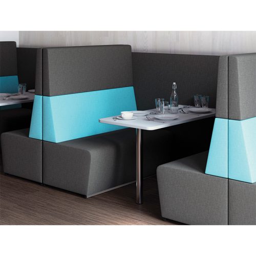 Pledge Fifteen High Back Booths in use