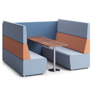 Pledge Fifteen High Back Six Seater Breakout Meeting Booth