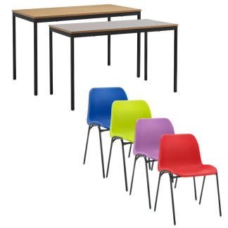 Hille Fully Welded Classroom Tables with Affinity Chairs Bulk Deal