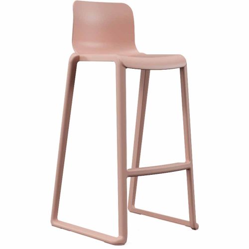 KI Hatton Indoor Outdoor Low Back Stool in Rose Blossom