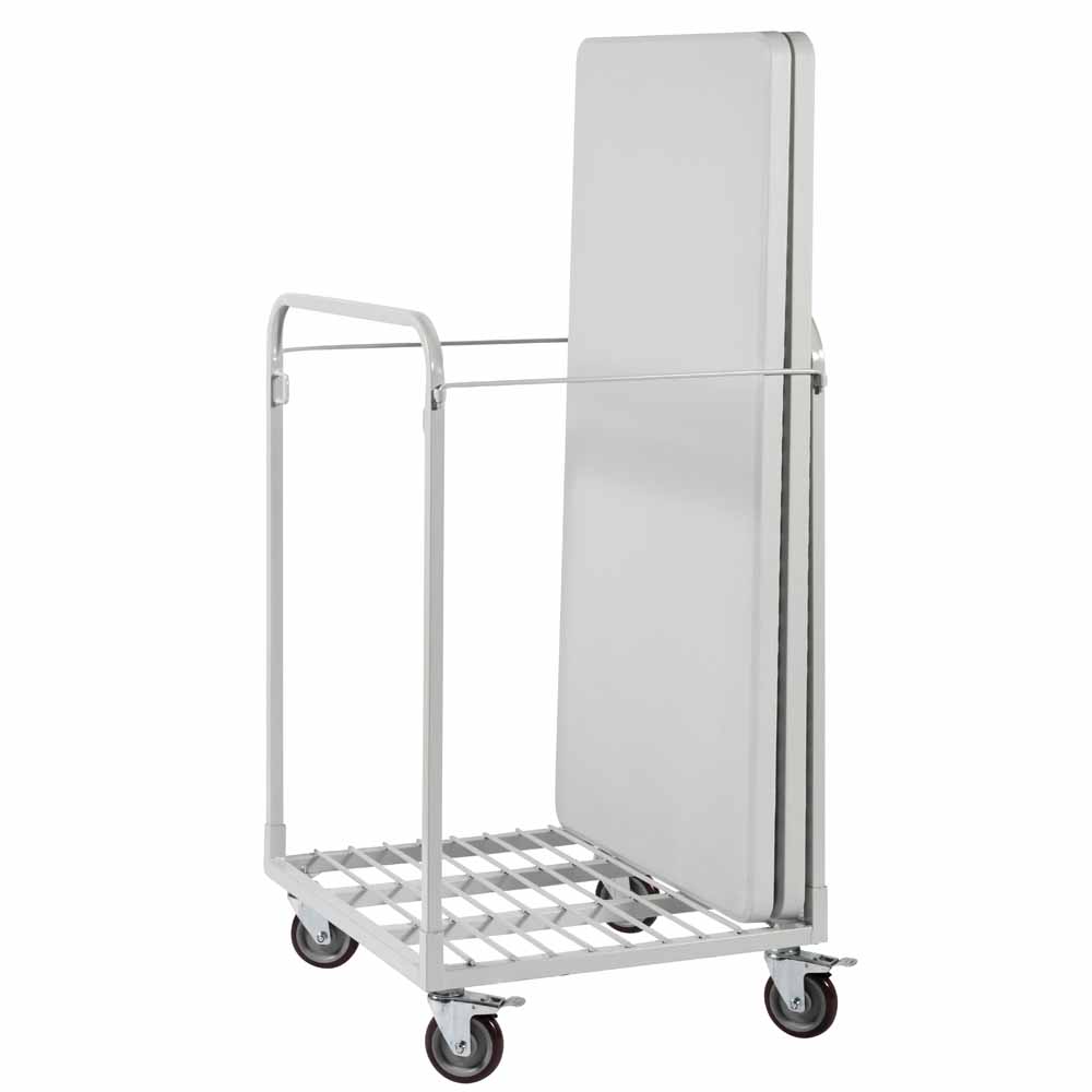 Upright Trestle Table Trolley with Tables