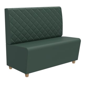 Quilted Seating Unit with Wooden Feet