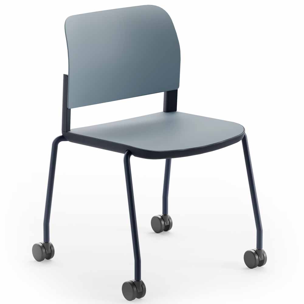 Pledge Ciao Stacking 4 Leg Chair with Castors
