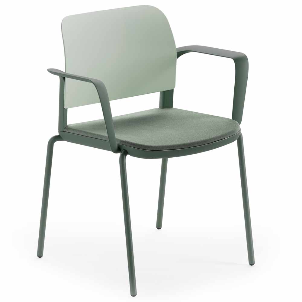 Pledge Ciao Stacking 4 Leg Chair Upholstered Seat
