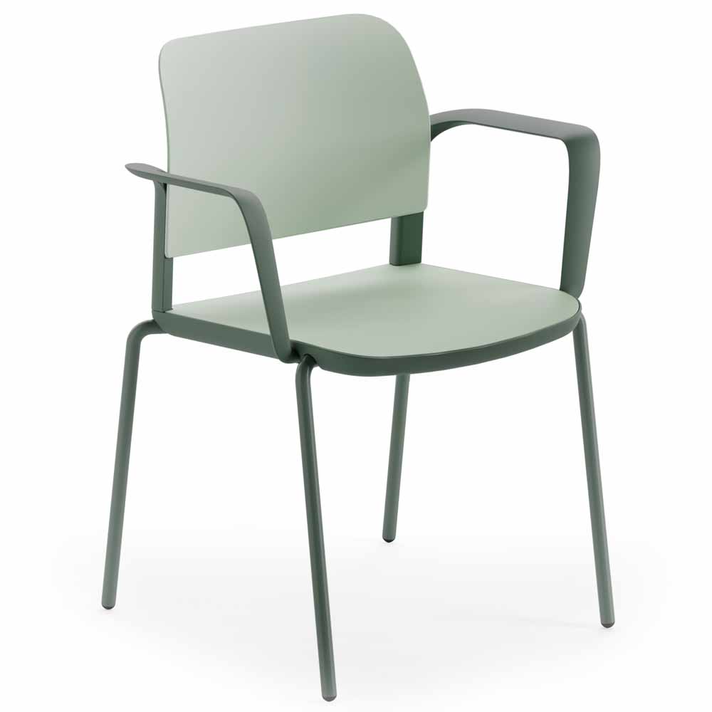 Pledge Ciao Stacking 4 Leg Chair with Loop Arms