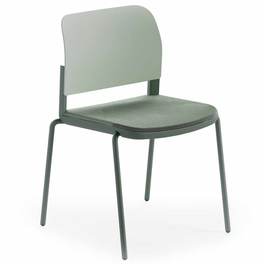 Pledge Ciao Stacking 4 Leg Chair with Upholstered Seat