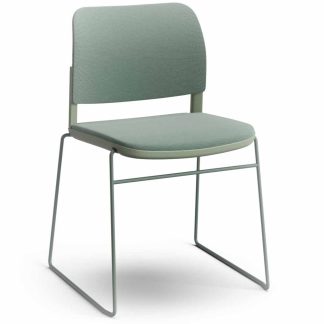 Pledge Ciao Stacking Sled Frame Fully Upholstered Chair