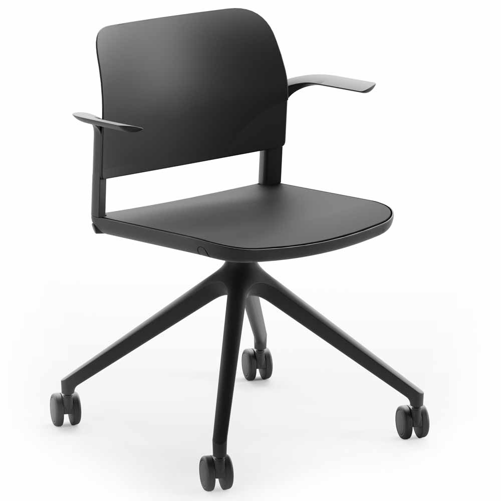 Pledge Ciao Swivel Chair with Open Arms