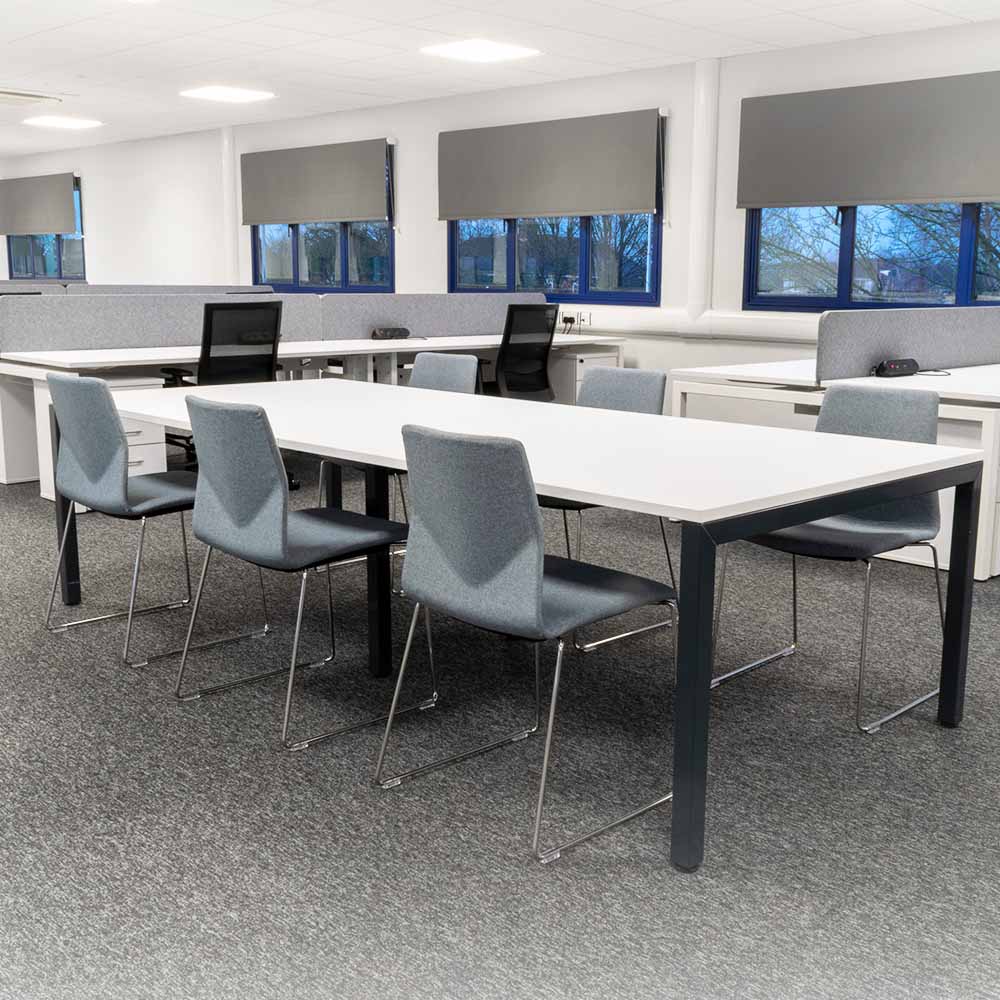 White Goalpost Meeting Table with Chairs