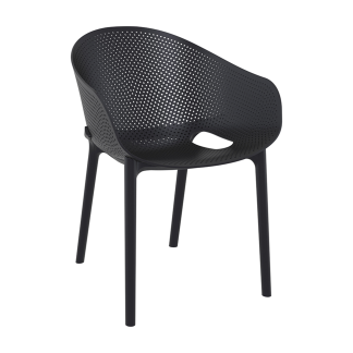 Sky Outdoor Stacking Armchair - Black