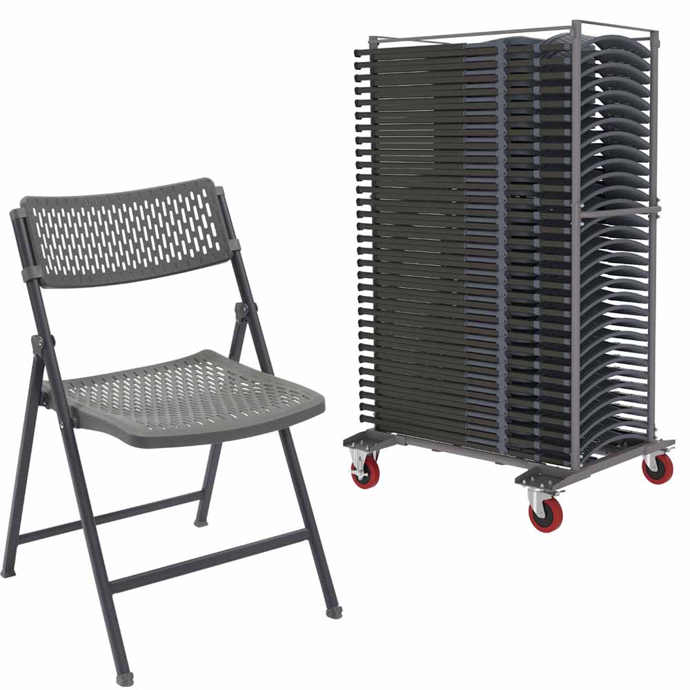 Aran Indoor Outdoor Folding Chair Trolley