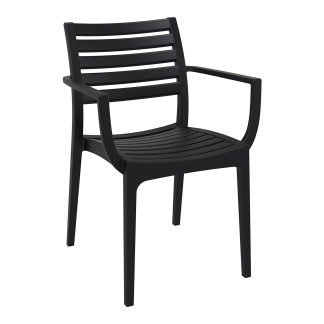 Artemis Outdoor Stacking Armchair Black