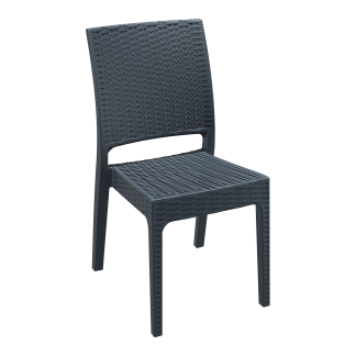 Florida Outdoor Stacking Chair -Dark Grey