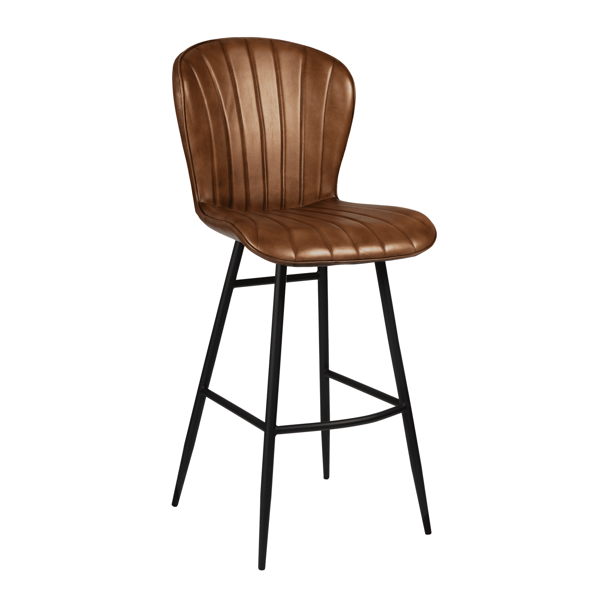 Lars Leather Bar Stool Pecan-Brown