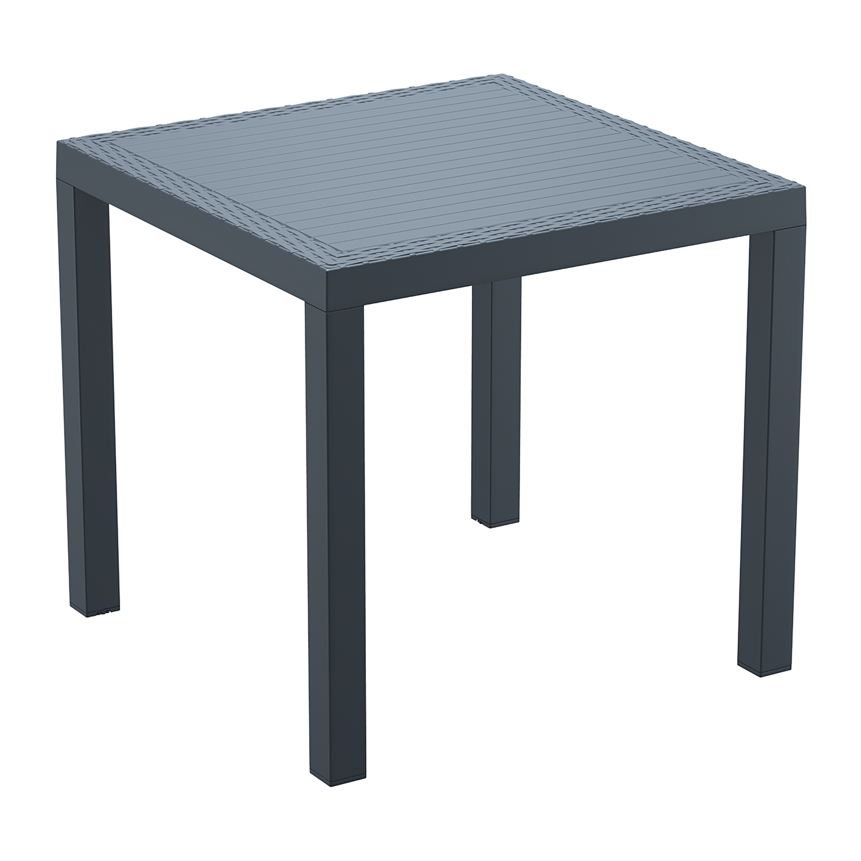 Orlando 800mm Square Outdoor Dark Grey Dining Table