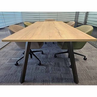 Stockholm Meeting Table with Metal Legs
