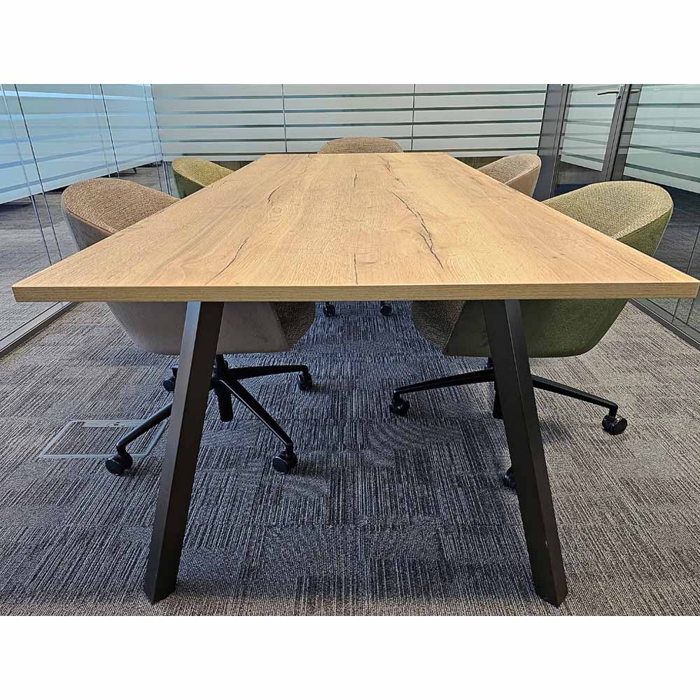 Stockholm Meeting Table with Metal Legs